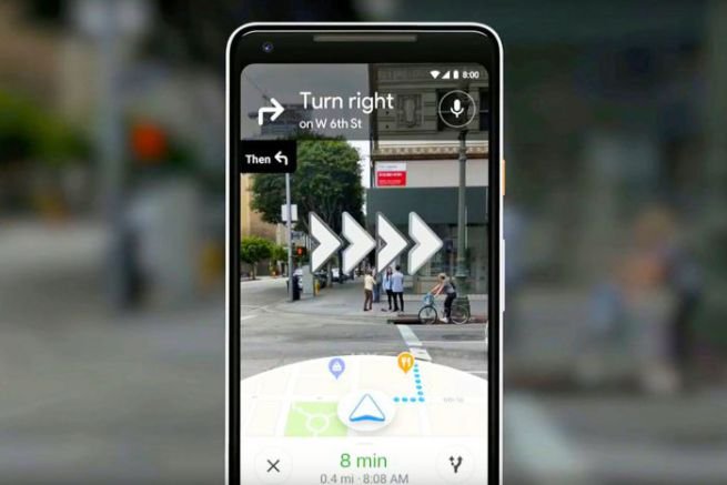 Google Maps, navigazione in realtà aumentata