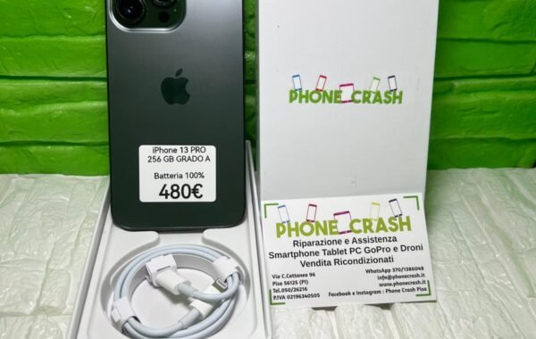 APPLE IPHONE 13 PRO 256 GB – RICONDIZIONATO – GRADO A – BATTERIA 100%