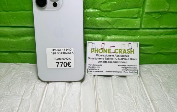 APPLE IPHONE 16 PRO 128 GB – GRADO A – BATTERIA 100%