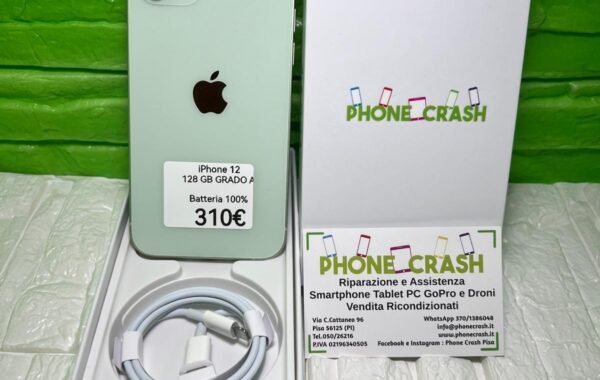 APPLE IPHONE 12 128 GB – RICONDIZIONATO – GRADO A – BATTERIA 100%