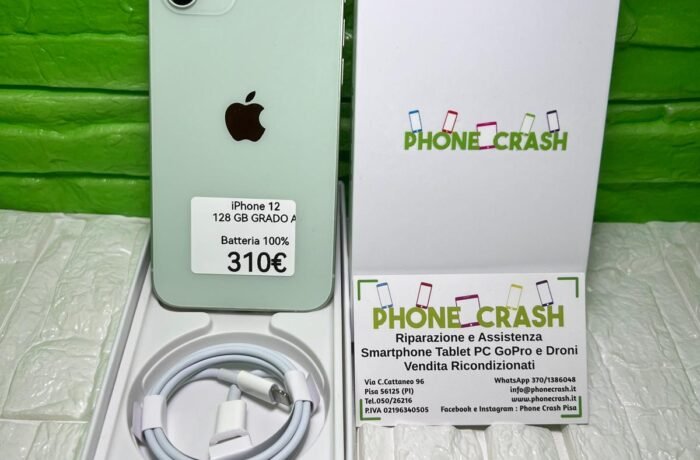 APPLE IPHONE 12 128 GB – RICONDIZIONATO – GRADO A – BATTERIA 100%